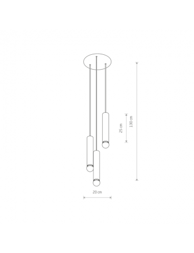 Pendelleuchte Baton III