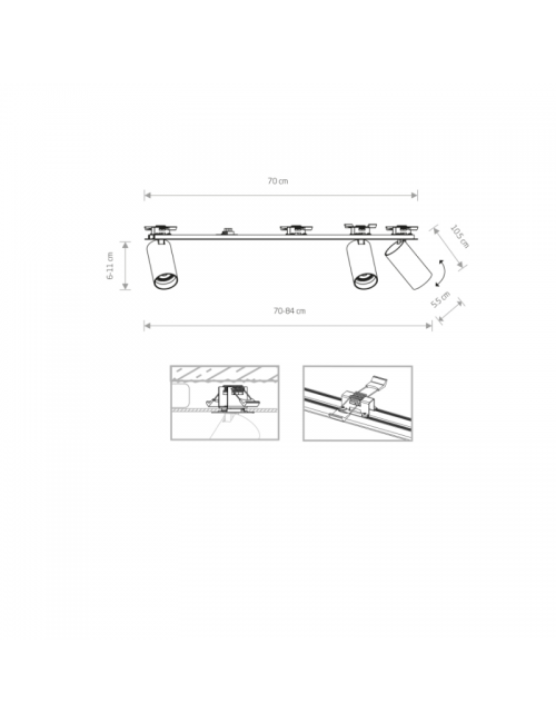 Recessed lamp Mono III