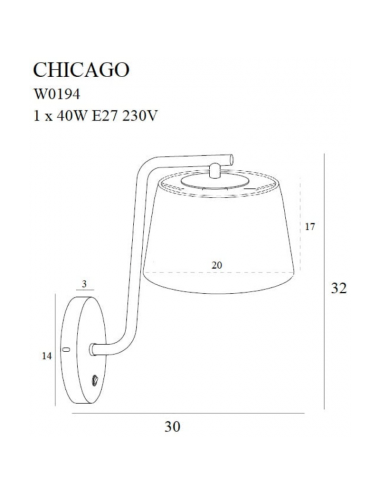 Настенная лампа Chicago