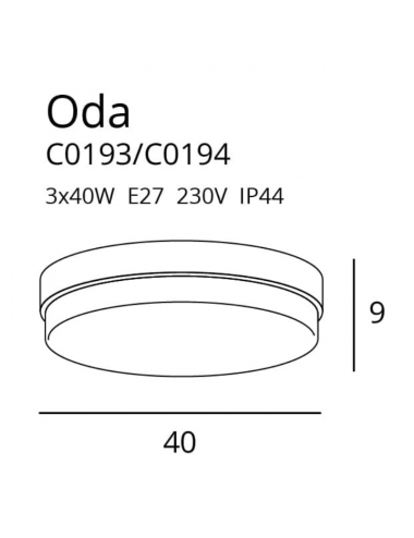 Потолочная лампа Oda IP44...