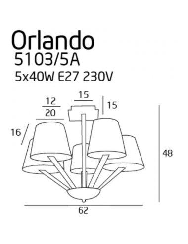 Потолочная лампа Orlando...