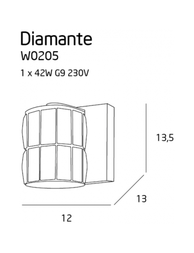 Настенная лампа Diamante