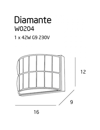 Настенная лампа Diamante хром