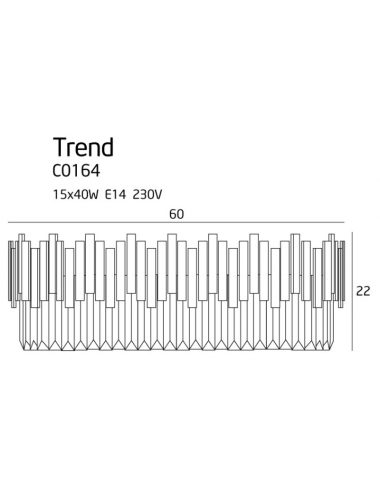 Потолочная лампа Trend золотая
