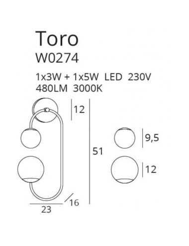 Настенная лампа Toro