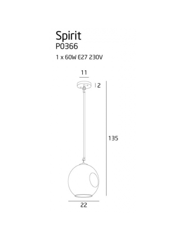 Подвесная лампа Spirit золотая