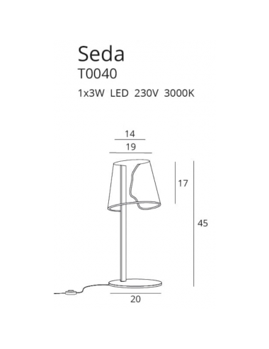 Настольная лампа Seda