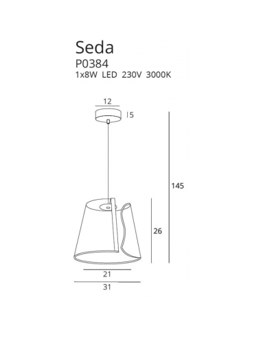 Подвесная лампа Seda