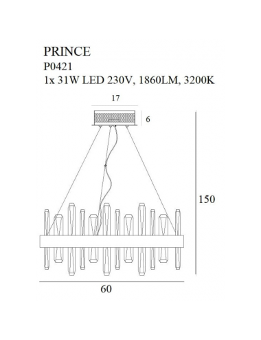 Подвесная лампа Prince