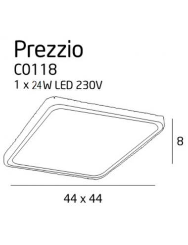 Потолочная лампа Prezzio