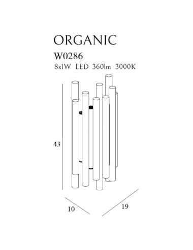 Настенная лампа Organic черная