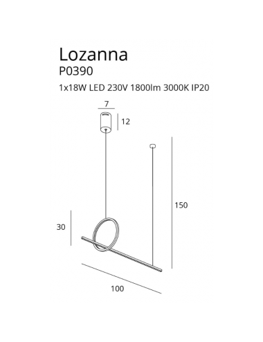 Подвесная лампа Lozanna...
