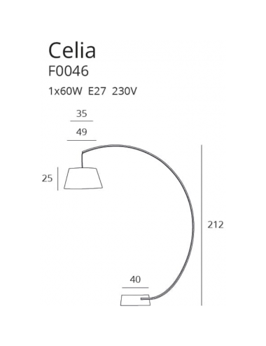 Наполная лампа Celia черная