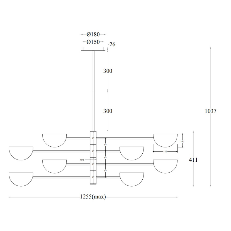 Pakabinamas šviestuvas Mollis