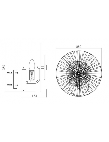 Maytoni - Aster MOD007WL-01G настенная лампа | TavaGaisma.lv/ru