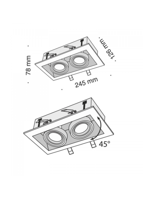 Einbauleuchte Metal