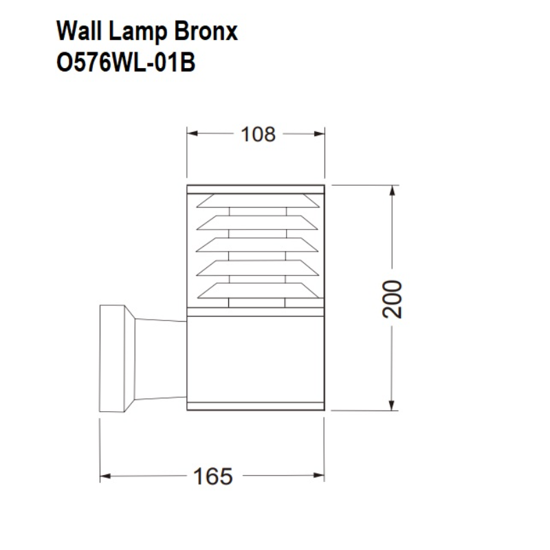 Fasādes lampa Bronx IP54