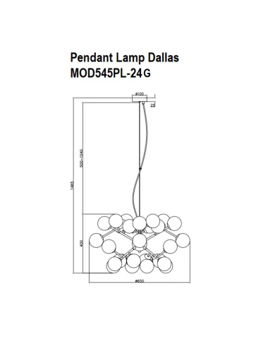 Ripplamp Dallas MOD545PL-24G | Maytoni | TavaGaisma.lv/et