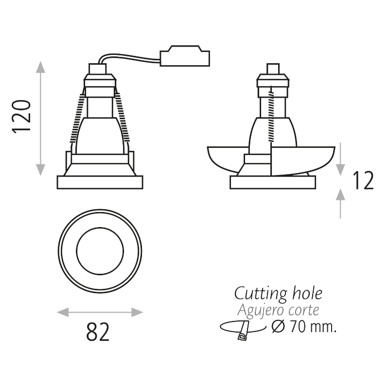 Recessed lamp Einar