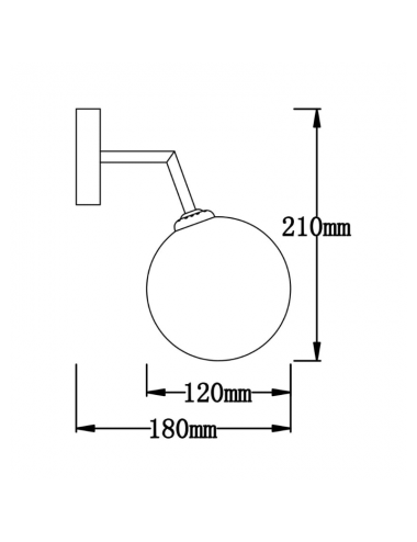Sienas lampa Dorado LP-002/1W | Light Prestige | TavaGaisma.lv