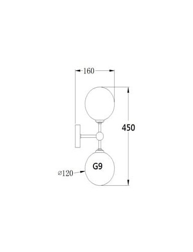Wall lamp Dorado 2 L LP-002/2W L | Light Prestige | TavaGaisma.lv/en