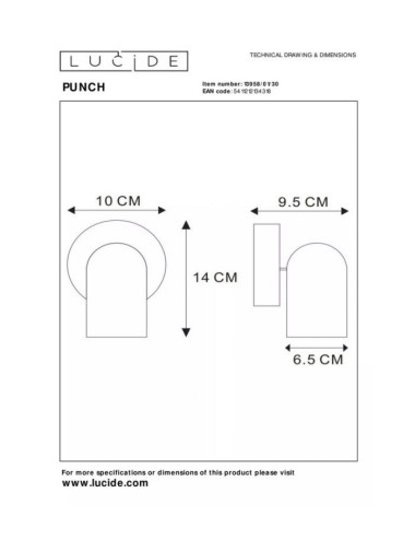 Потолочная лампа Punch черная