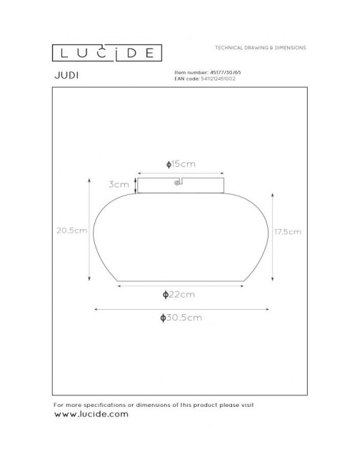 Lubinis šviestuvas Judi