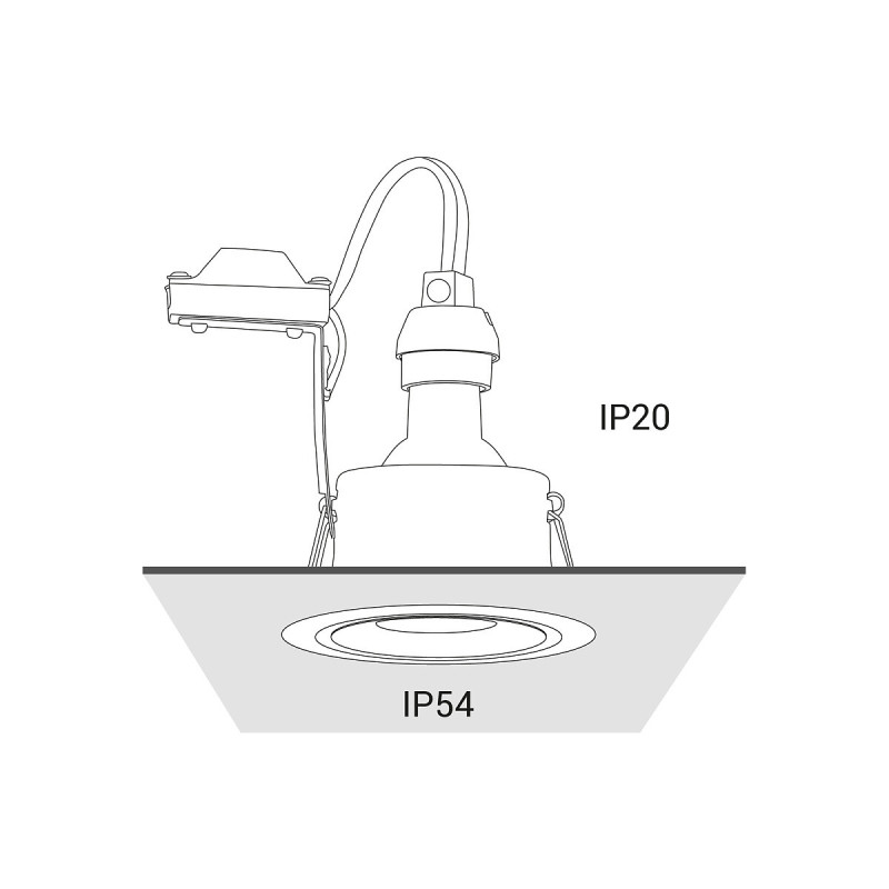 Recessed lamp Foxtrot IP54