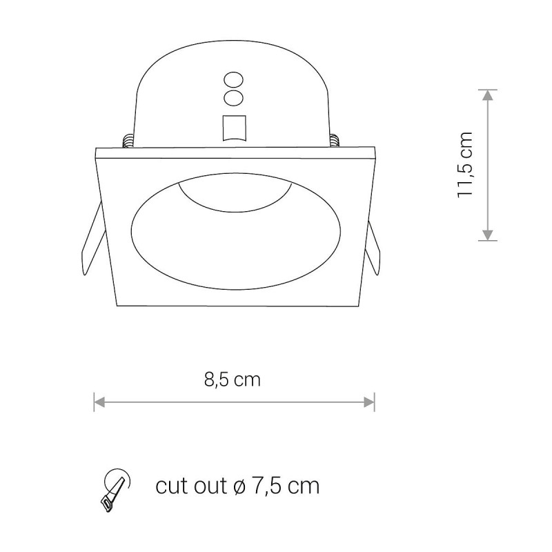 Recessed lamp Delta IP54