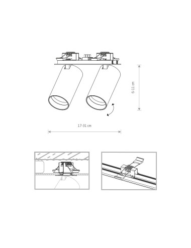 Einbauleuchte Mono surface II