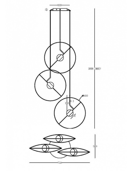 Piekaramā lampa Reflex