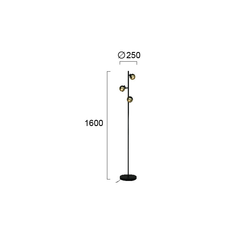 Floor lamp Ringo black