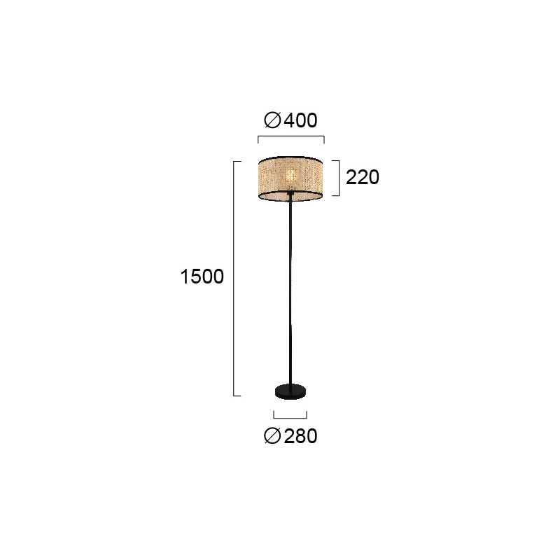 Floor lamp Gheisa black