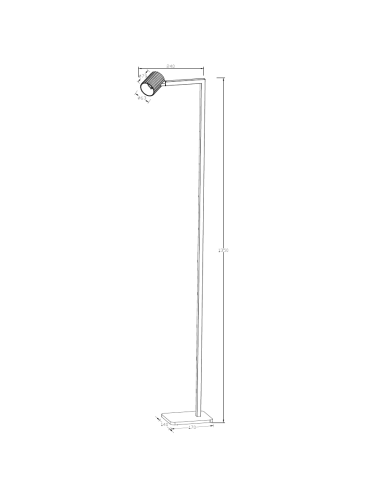 Stāvlampa Tokio melna