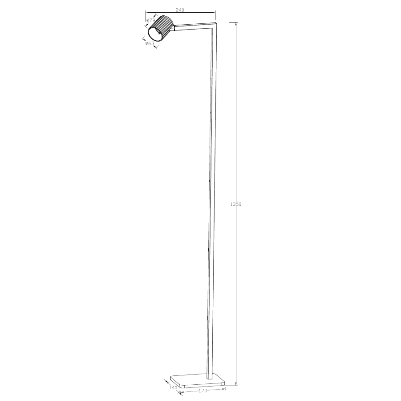 Floor lamp Tokio black
