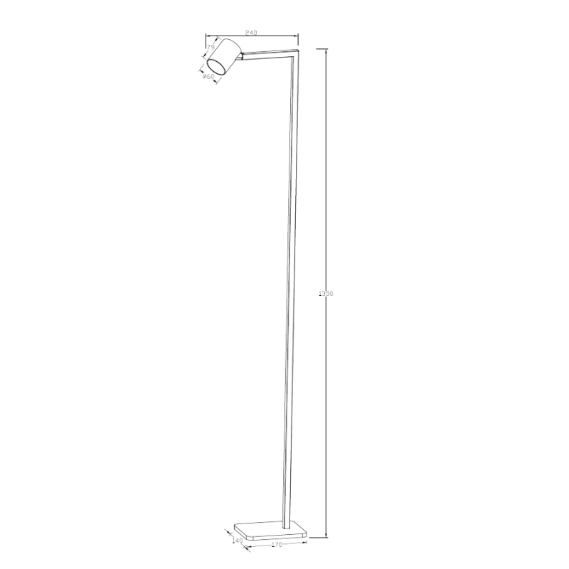 Floor lamp Snow white