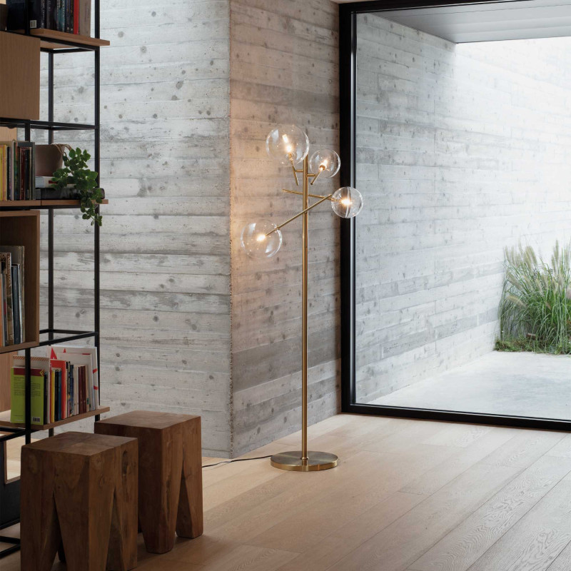 Floor lamp Equinoxe pt4 brass
