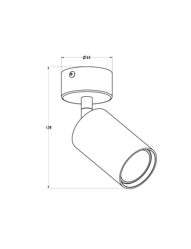 Spotlampa Tori SL melna