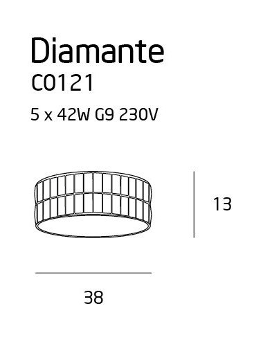 Потолочная лампа Diamante