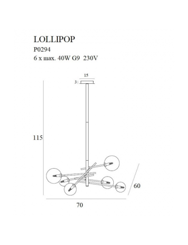 Подвесная лампа Lollipop