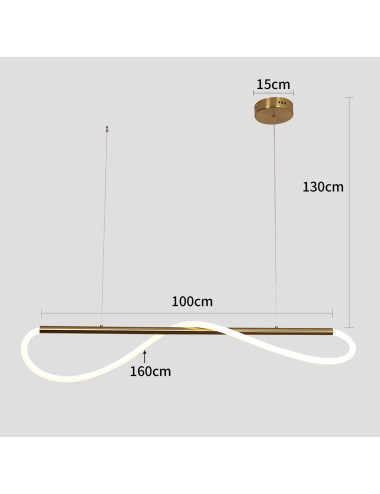 Pakabinamas šviestuvas Meleca S LP-2345/1P S GD CCT | Light Prestige | TavaGaisma.lv/lt