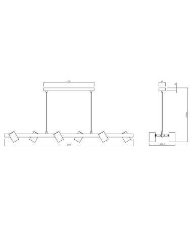 Light Prestige - Snow LP-731/6L BK piekaramā lampa | TavaGaisma.lv