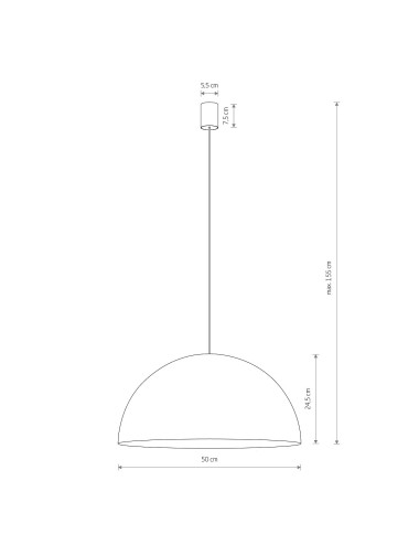 Piekaramā lampa Hemisphere Super L 50