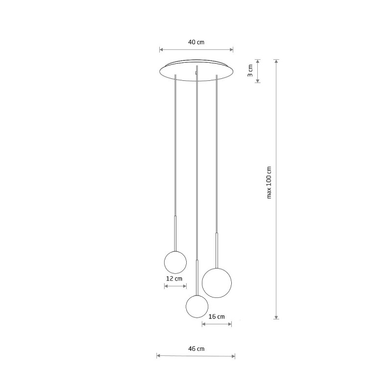 Pendant lamp Karo III