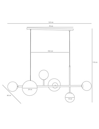 Pendant lamp Dione 1092K1_2 | Aldex | TavaGaisma.lv/en