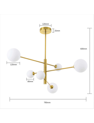 Ceiling lamp Dorado 6 LP-002/6P | Light Prestige | TavaGaisma.lv/en