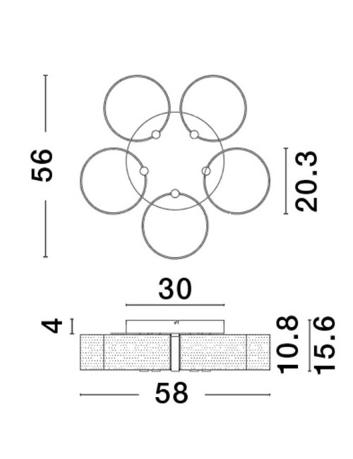 Deckenleuchte Gatlin Ø58 LED