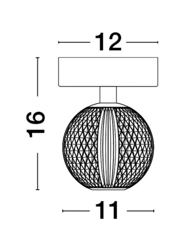 Nova Luce - Brillante Ø12 LED 9522010 griestu lampa | TavaGaisma.lv