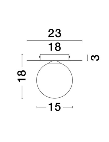 Deckenleuchte Idigo Ø23