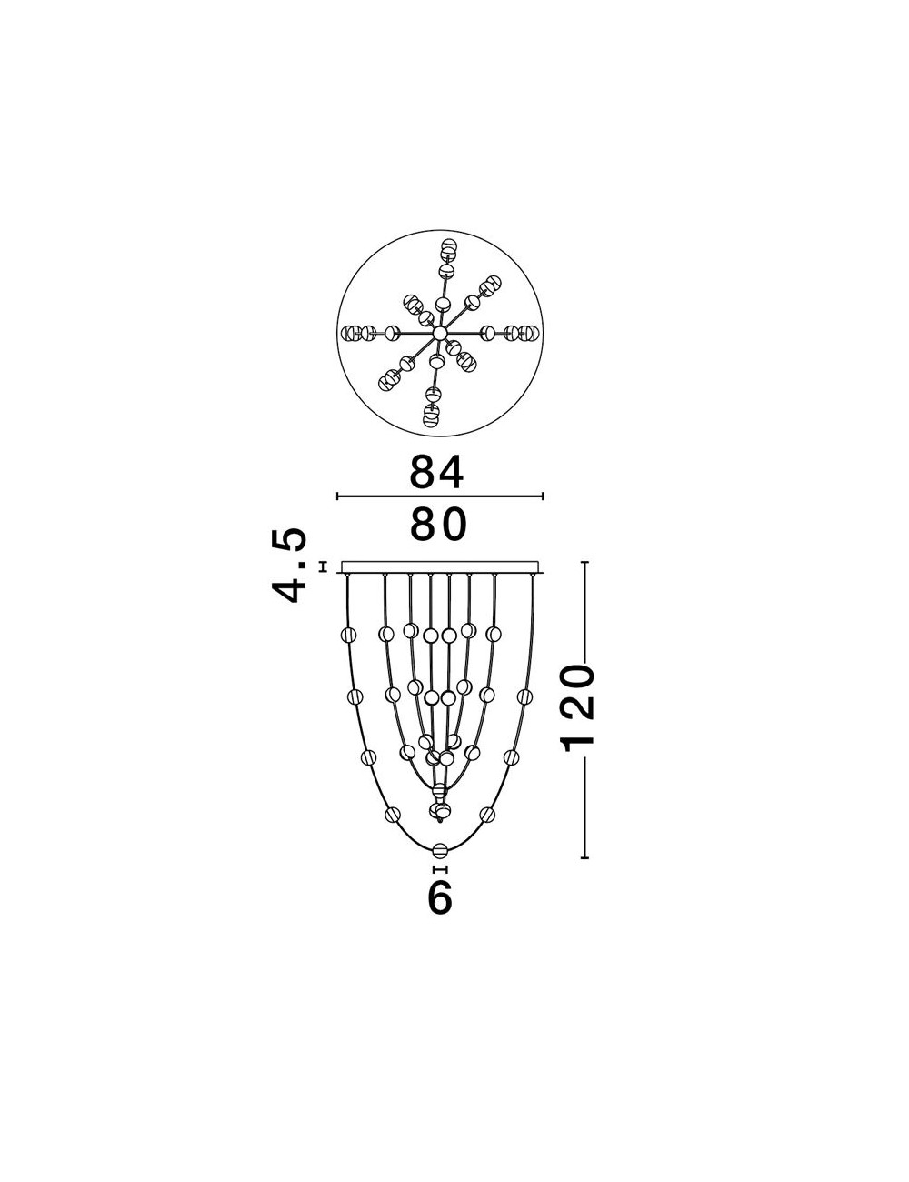 Chandelier Alcinooe Ø84 LED